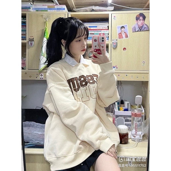 Áo Sweater DESSUU Nỉ Chân Cua Form Rộng Nam Nữ Unisex