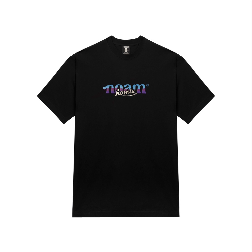 Áo thun Noam Namie màu đen100% Cotton họa tiết in chìm và thêu nổi - AT004.2