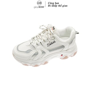 [Mã WABRMH99 giảm 12% đơn 99K]Giày thể thao nữ giayBOM Warriors đế cao 5 cm B1354