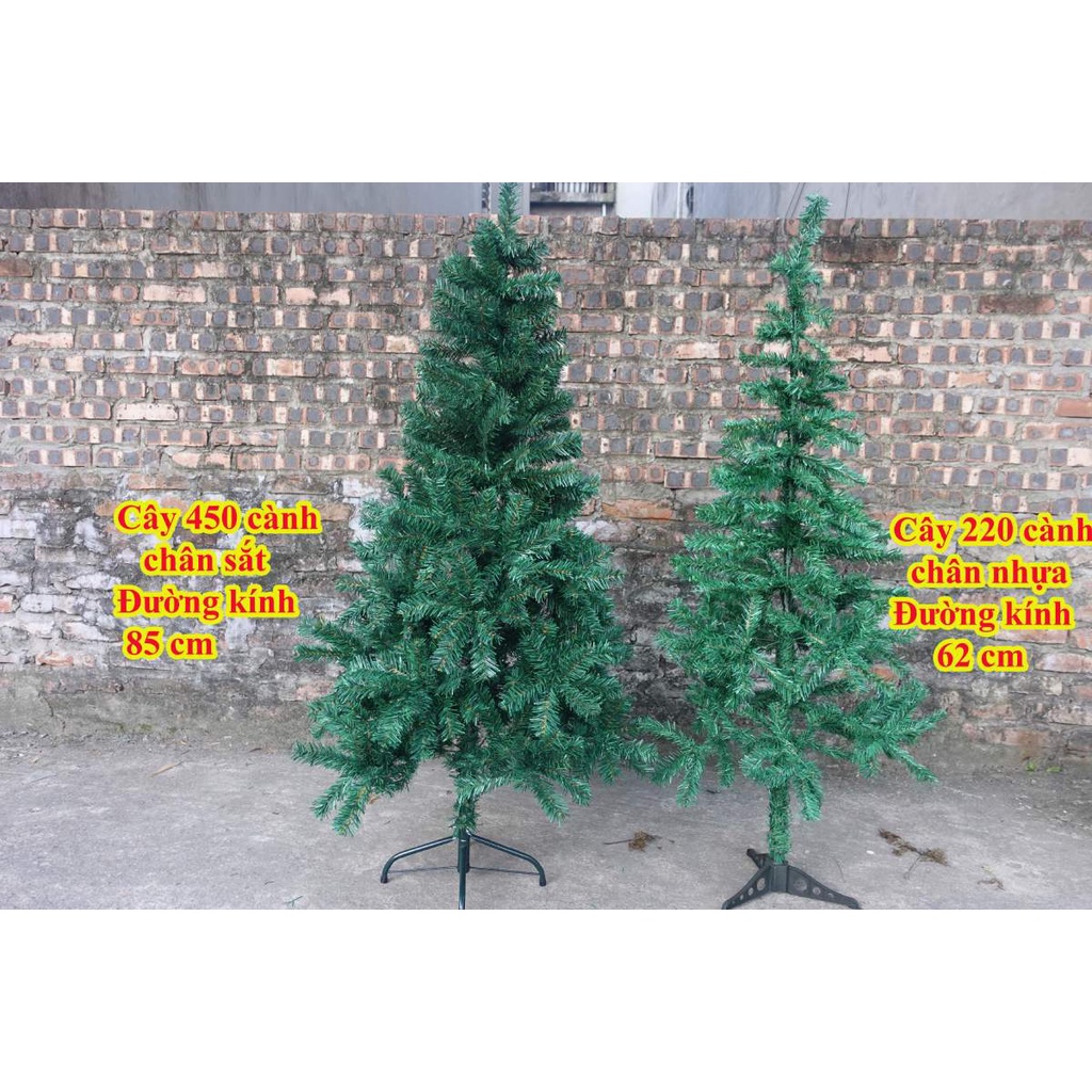 Cây thông Noel 1m5 chân sắt, tán dày 450 đầu cành, đường kính 85 cm, gần 4kg- Công nghệ Hàn Quốc
