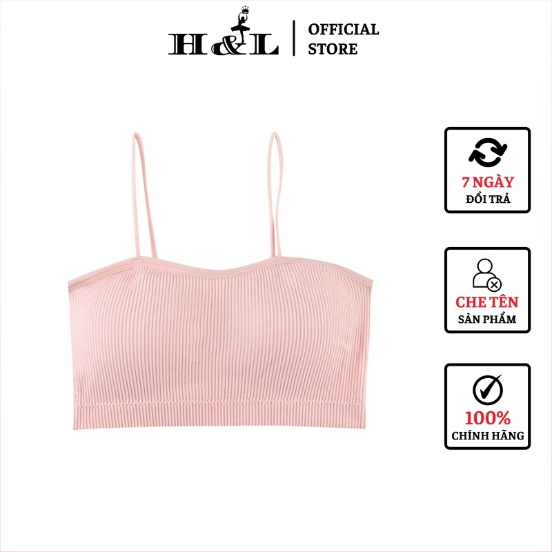Áo bra 2 dây gân tăm, mút êm ái nâng đỡ ngực tạo dáng cực xinh, thoáng mát mùa hè HLBOUTIQUE B7719
