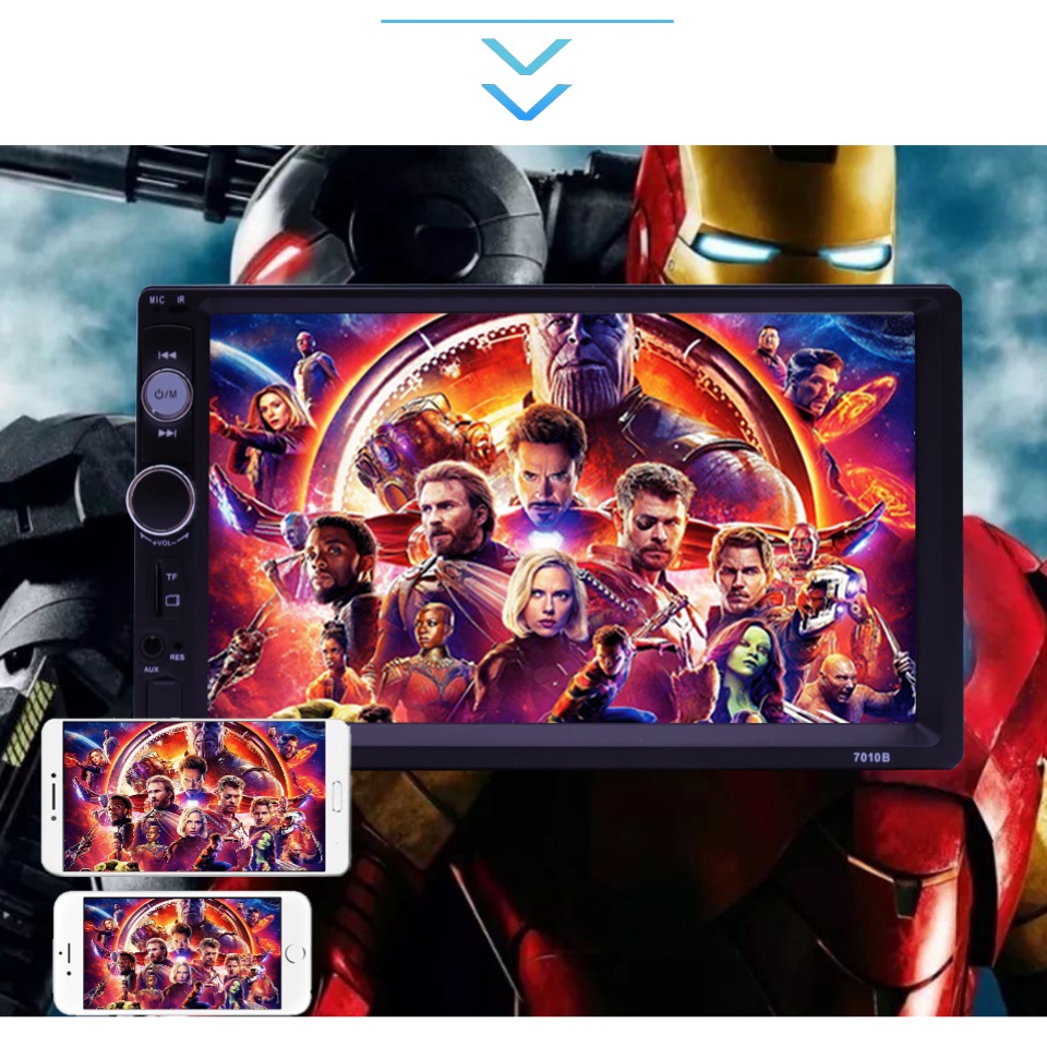 7 inch  Xe MP5 Player Bluetooth Radio Quay lại Camera Phát lại video 7010B 2DIN | BigBuy360 - bigbuy360.vn