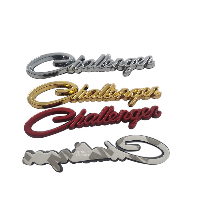 FENDER Set 2 Đề Can Dán Trang Trí Xe Hơi DODGE CHALLENGER Màu Vàng / Đỏ / Đen