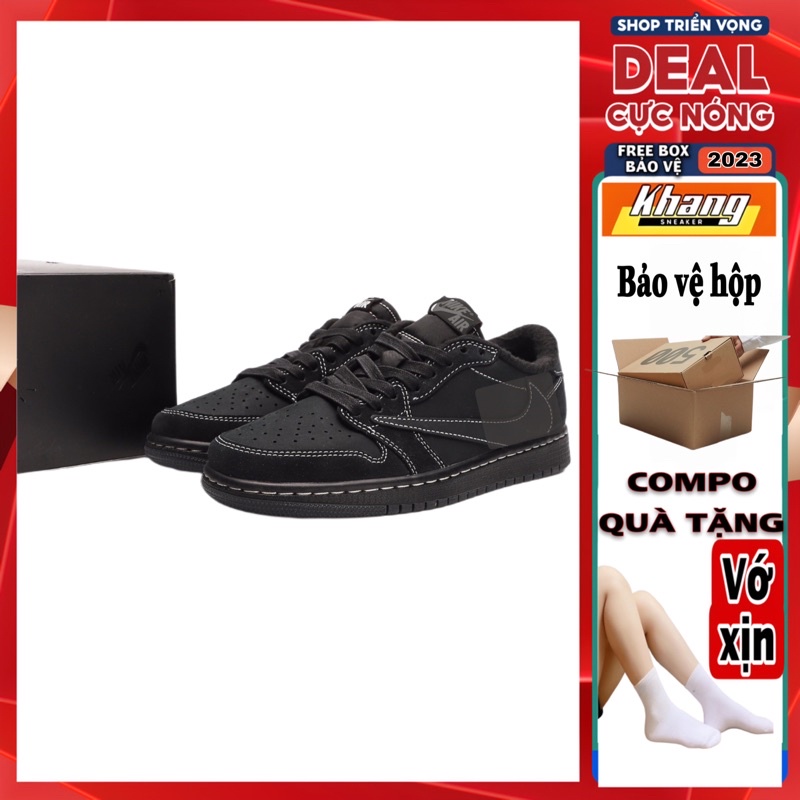 GIÀY THỂ THAO JORDAN 1 LOW TRAVIS SCOTT PHAN_TOM KÈM BỘ QUÀ TẶNG GIÁ TRỊ