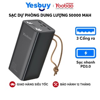 Pin Sạc Trạm sạc dự phòng YOOBAO EN1 46200mAh và H5 50000mAh - Hàng chính hãng - Bảo Hành 12 Tháng