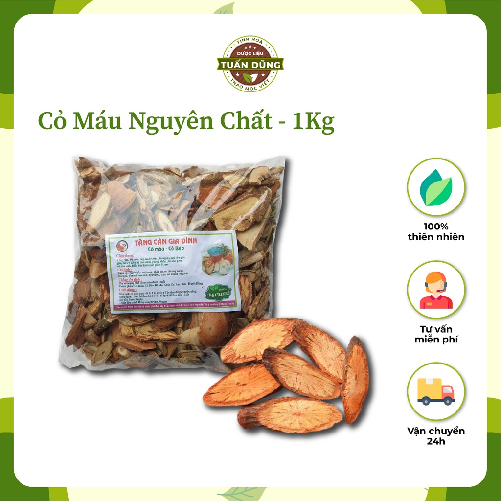 Cỏ Máu Khô Nguyên Chất 1kg Tăng Cân, Cỏ Béo Lưu Thông Khí Huyết - Dược Liệu Tuấn Dũng