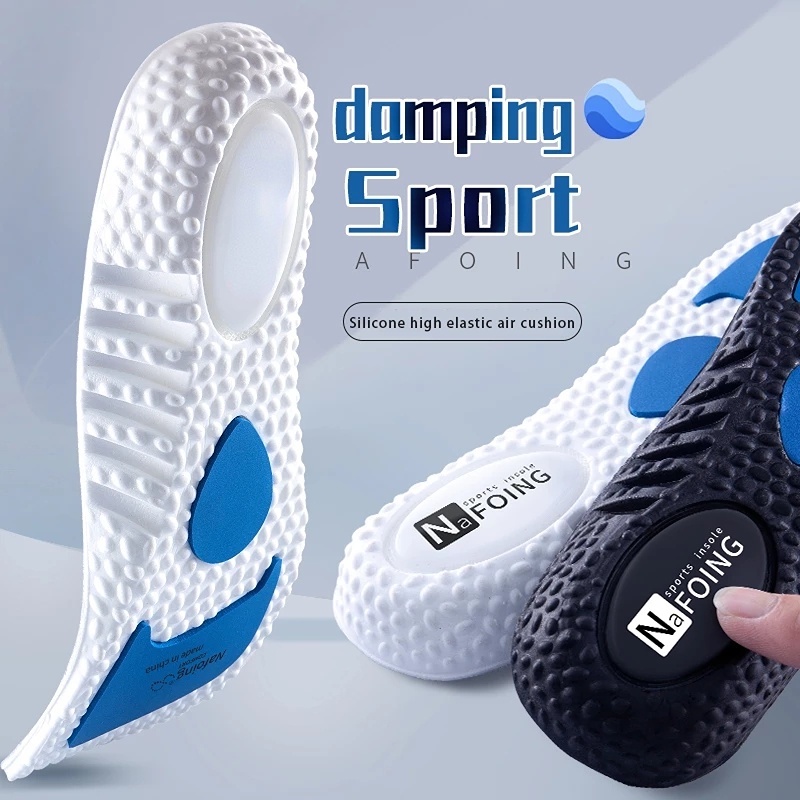 Đệm Silicone Xốp Lót Giày Giảm Đau Co Giãn Thoáng Khí Thoải Mái Dành Cho Nam Nữ