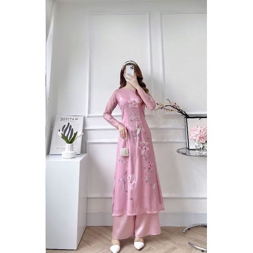 😍 Siêu phẩm áo dài cách tân gấm cao cấp đẹp sang chảnh ảnh thật 100% hàng thiết kế