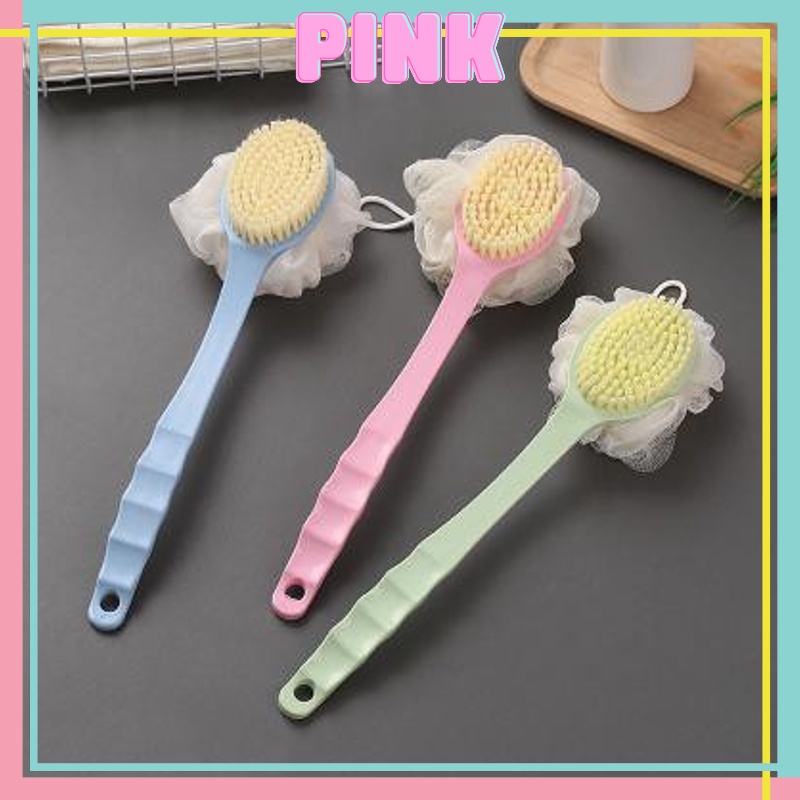 Cây Chổi Bông Tắm Cán Dài Chà Lưng Siêu Sạch PINKWISH B107