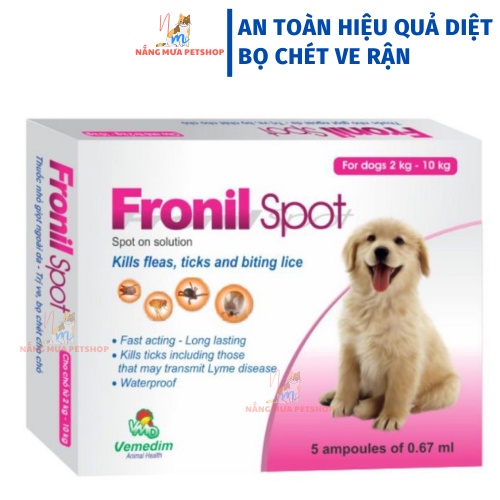 Nhỏ gáy loại bỏ ve rận, bọ chét cho chó mèo Fronil