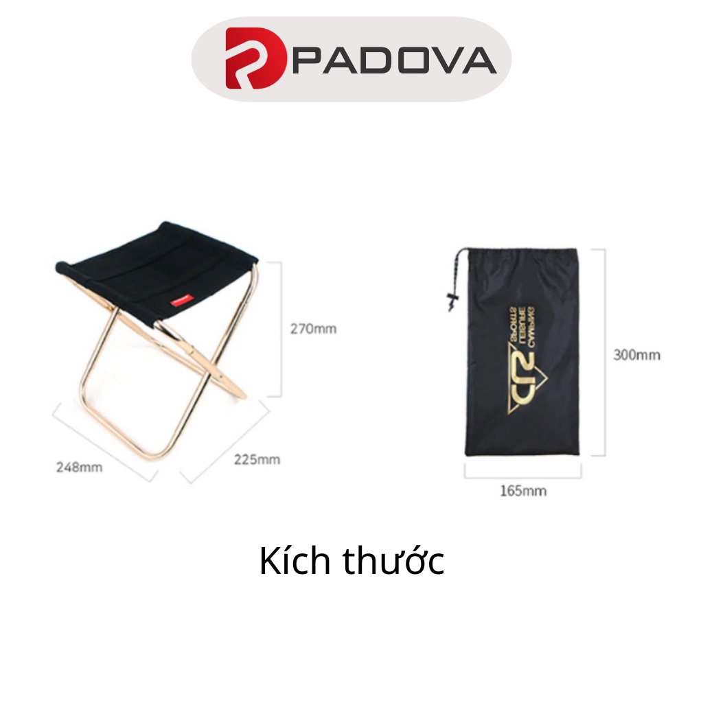 Ghế Du Lịch Xếp Gọn Đi Cắm Trại, Câu Cá Dễ Dàng Đem Theo PADOVA 7353