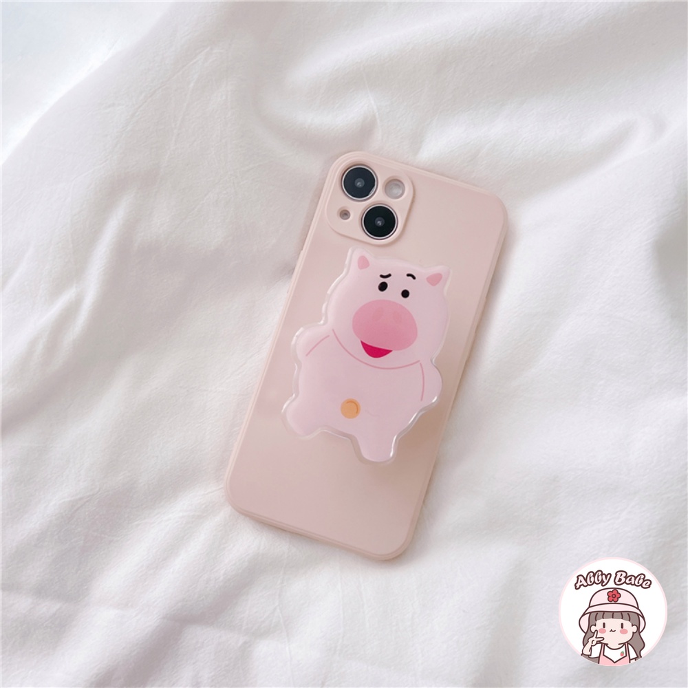 Ốp Điện Thoại TPU Mềm Chống Mồ Hôi Có Giá Đỡ Hình Heo Hồng Cho IPhone 14 Pro Max 11 7Plus 13 12 11 Pro Max X XS