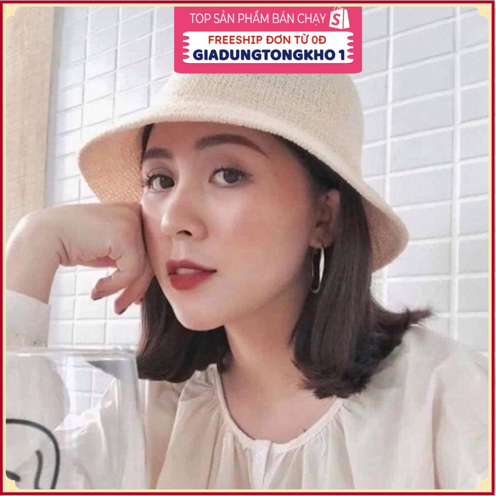 (Bán Buôn Sỉ) Mũ cói chữ M Hàn Quốc T2
