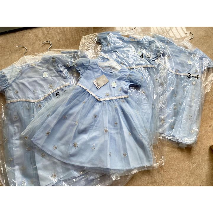 Đầm Elsa xanh NEAT cực đẹp cho bé gái