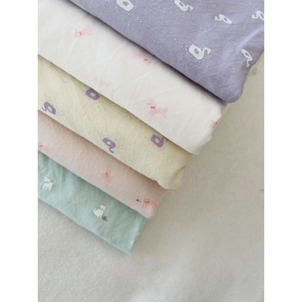 Vải thun cotton lụa 4c Hàn dành cho bé gái