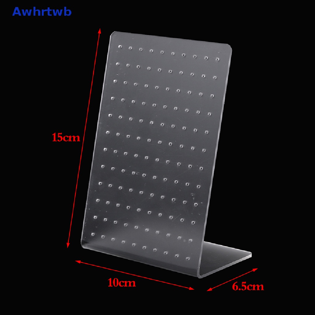 Giá Đỡ Trưng Bày Khuyên Tai 120 Lỗ Chất Liệu Acrylic Màu Trắng Mới