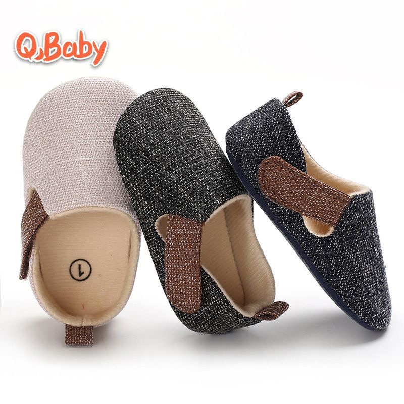 Babyfair. Giày Cotton Đế Mềm Chống Trượt Thoáng Khí Dành Cho Bé Tập Đi