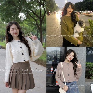Áo len cánh dơi dài tay croptop cổ tròn Rosie Dream Shop