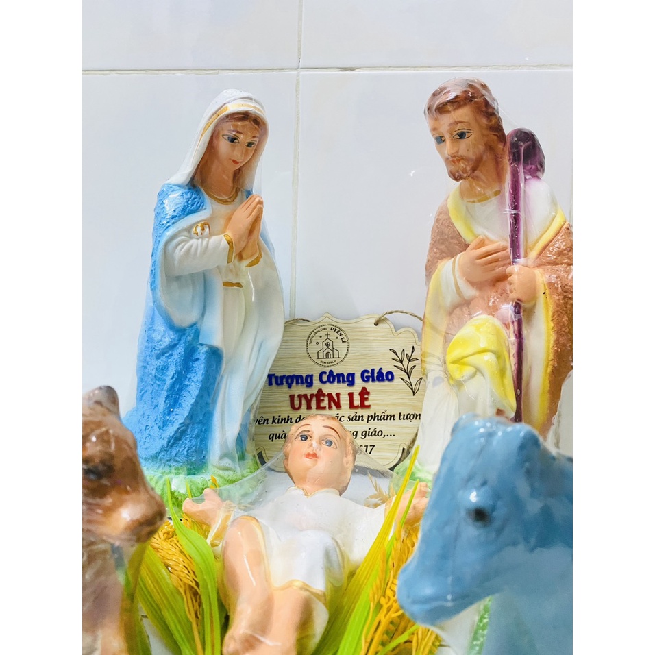 💥Giáng Sinh💥 Bộ Tượng Chúa Giáng Sinh thạch cao 30cm