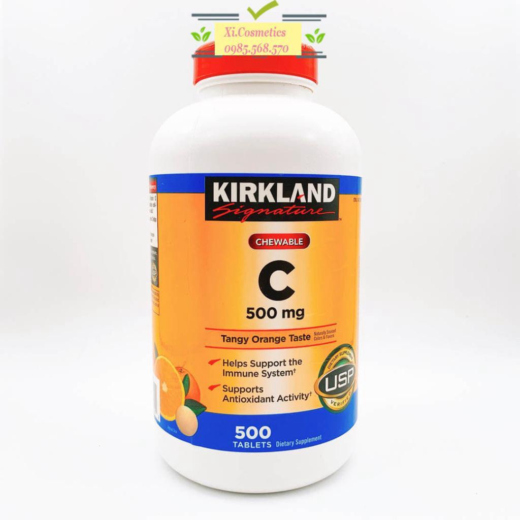 Viên ngậm Vitamin C 500mg Kirkland Hộp 500 viên [Mỹ]