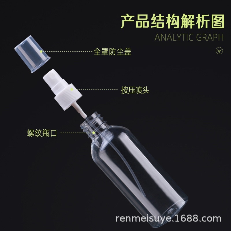 Tuýp/Hũ Chai Nhựa PET Dạng Xịt Phun Sương - Lọ Triết Chiết Mỹ Mĩ Phẩm Du Lịch Mini 30/ 50/ 100ml