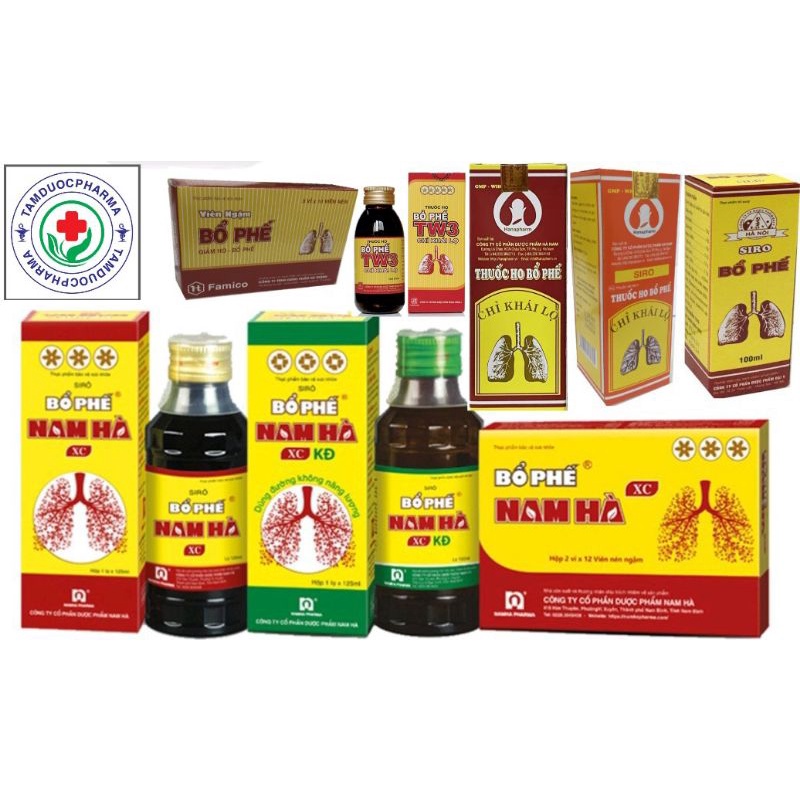 Bổ phế viên ngậm và siro nam hà, hà nam, đại y, chỉ khái lộ