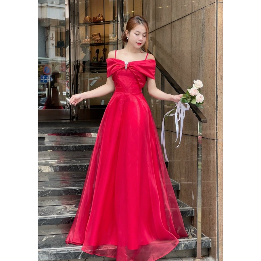 Đầm maxi cô dâu đi tiệc cưới siêu sang - Mua váy dạ hội dáng dài đẹp