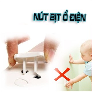 Combo 10 nút bịt ổ điện 2 chân an toàn cho bé