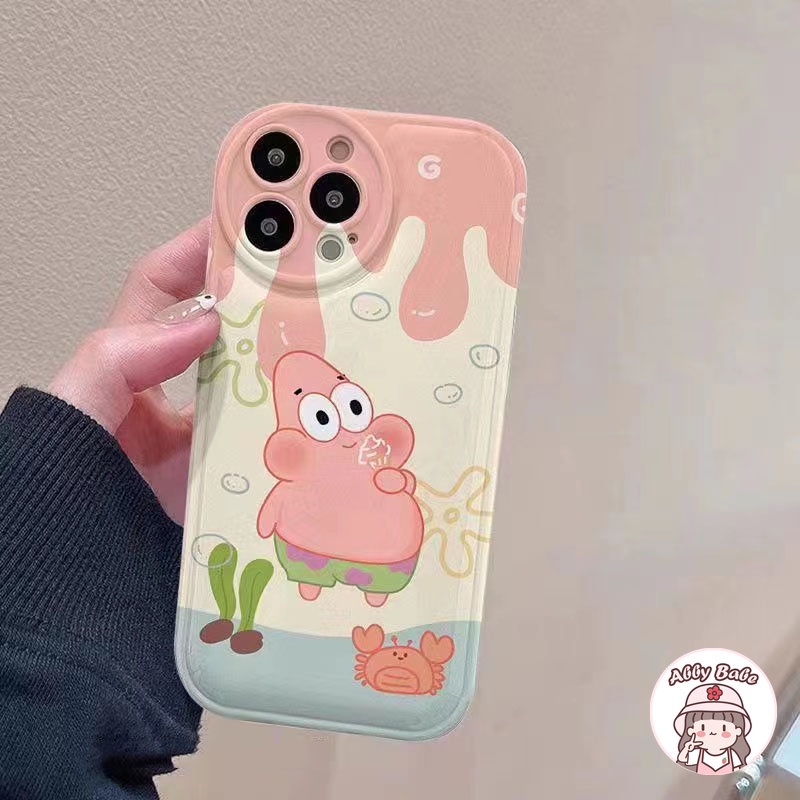 Ốp Điện Thoại TPU Mềm Bo Viền Hình Spongebob Kiểu Hàn Quốc Cho IPhone 14 Pro Max 11 7Plus 13 12 11 Pro Max X XS XR