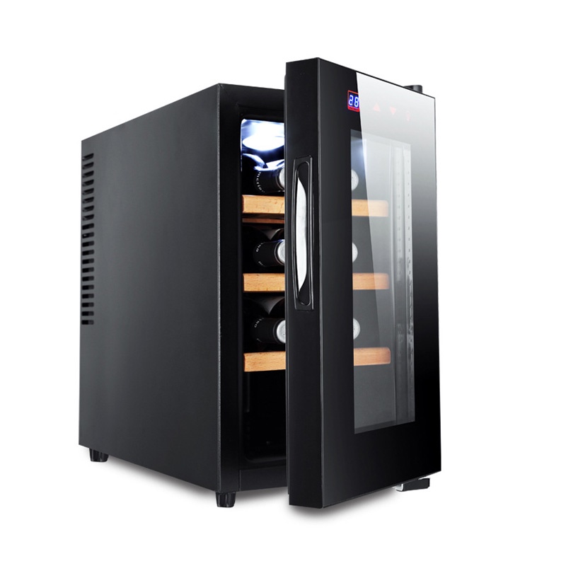 Tủ bảo quản vang gỗ sồi, Tủ đựng rượu thông minh làm lạnh bằng chip điện tử