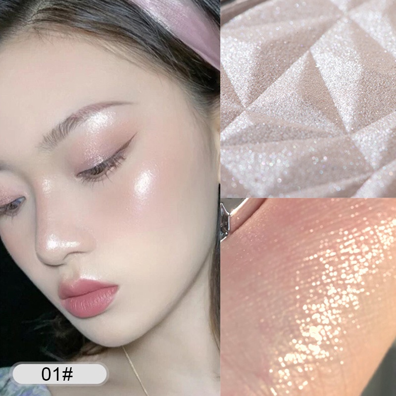 Phấn Trang Điểm Bắt Sáng Tạo Khối Màu Ngọc Trai Lấp Lánh Nhung Mịn Dễ Sử Dụng YKT
