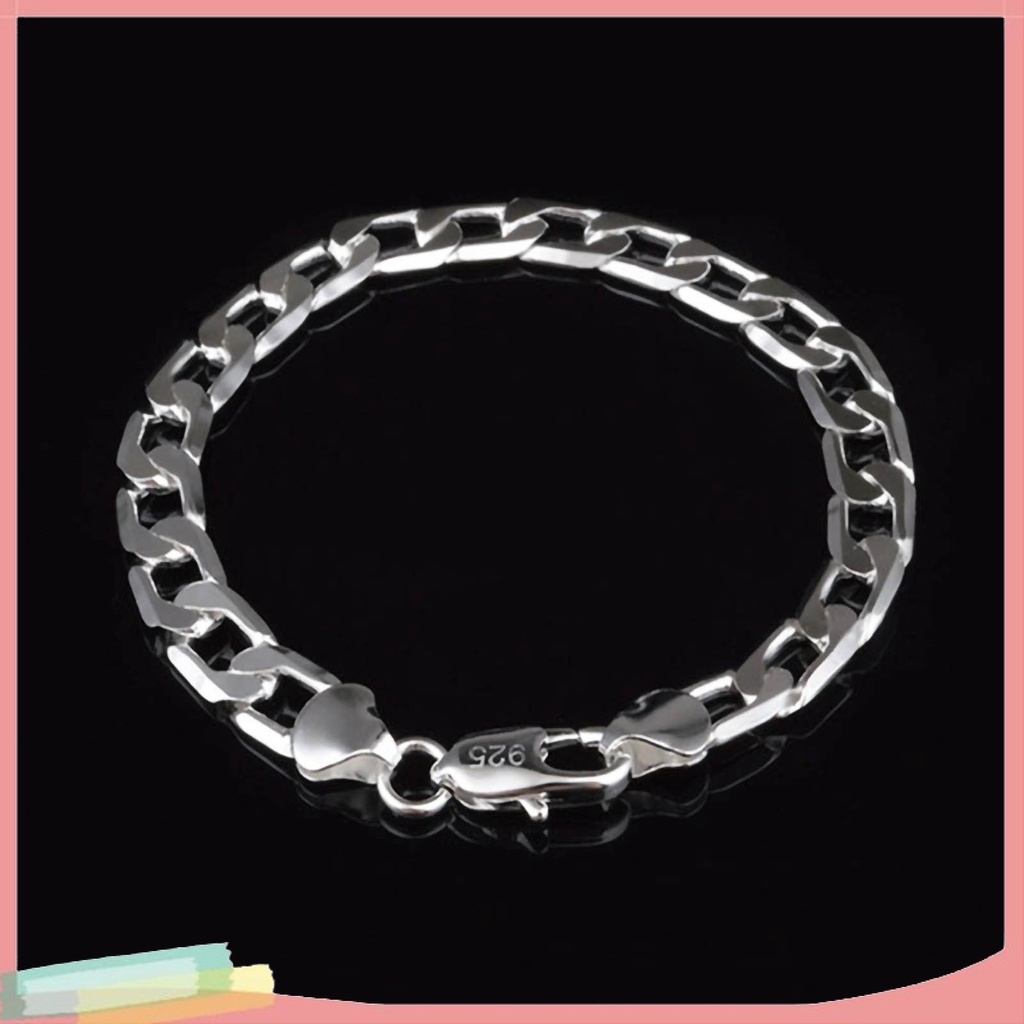 Vòng đeo tay mạ bạc kiểu dáng sang trọng cho nam