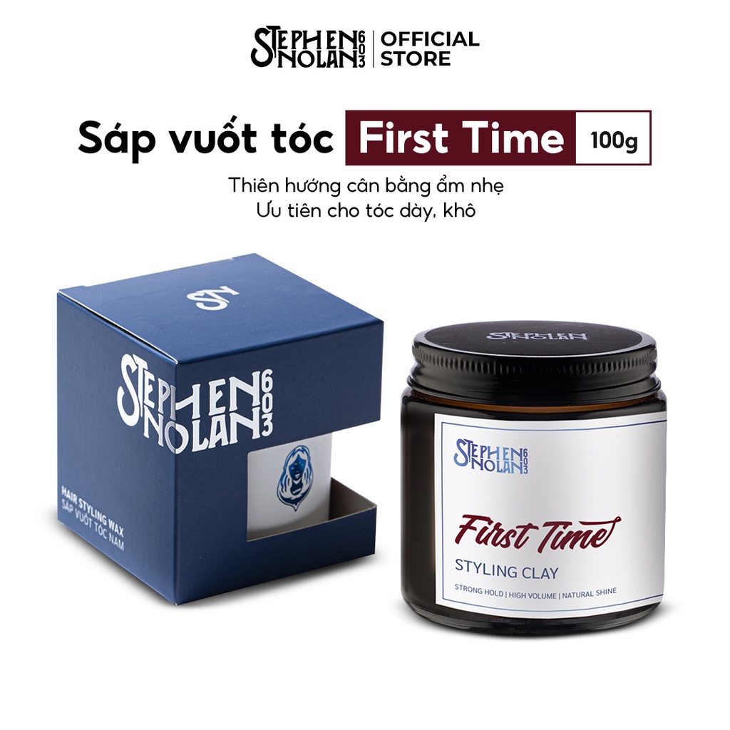 [MỚI] Sáp vuốt tóc nam FIRST TIME Styling Clay | STEPHEN NOLAN 603 - Dành cho tóc dày, khô, giữ nếp 
