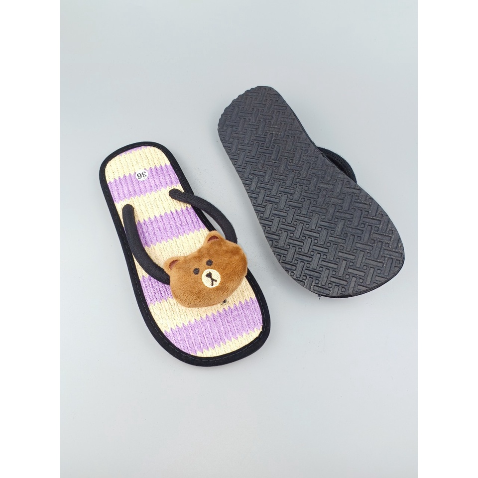 DÉP KẸP NỮ ĐẾ THẤP HÌNH GẤU MS 2