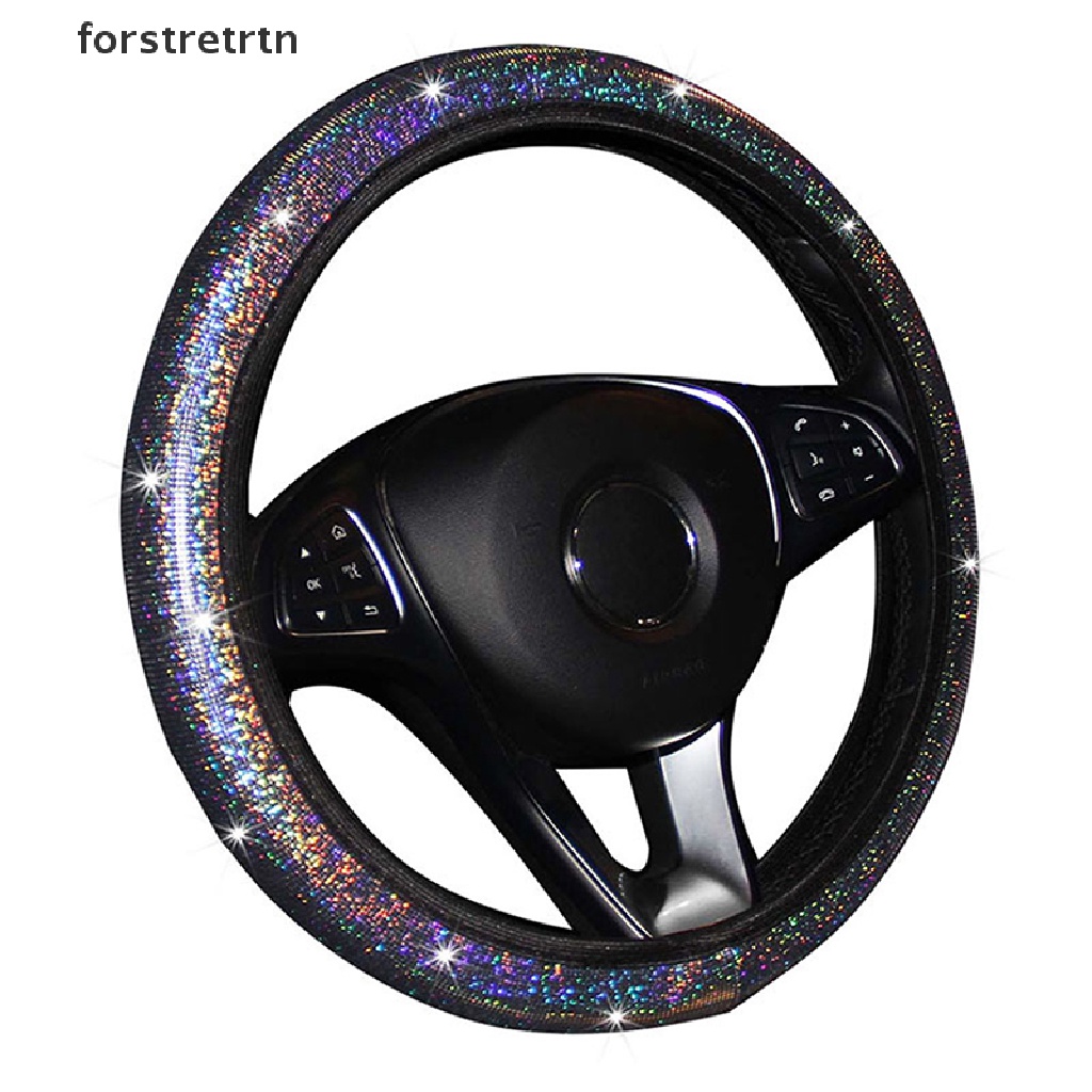 Vỏ Bọc Vô Lăng Xe Hơi Bằng PU Đính Đá Pha Lê Thông Dụng