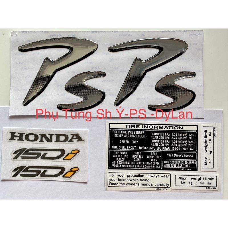 Bộ tem Honda PS