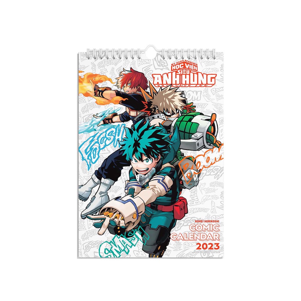 Lịch treo tường Học viện siêu anh hùng 2023 - My hero Academia - NXB Kim Đồng - Lịch cuộn trong ống