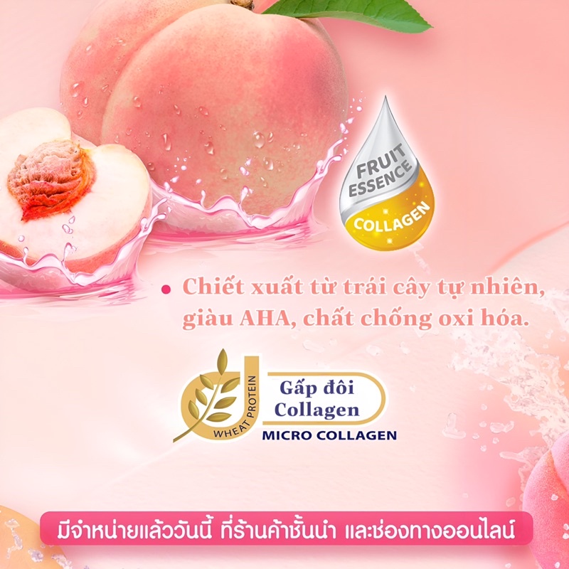 Sữa Tắm Benice Thái Lan Chiết Xuất Đào Peachy Collagen 180ml