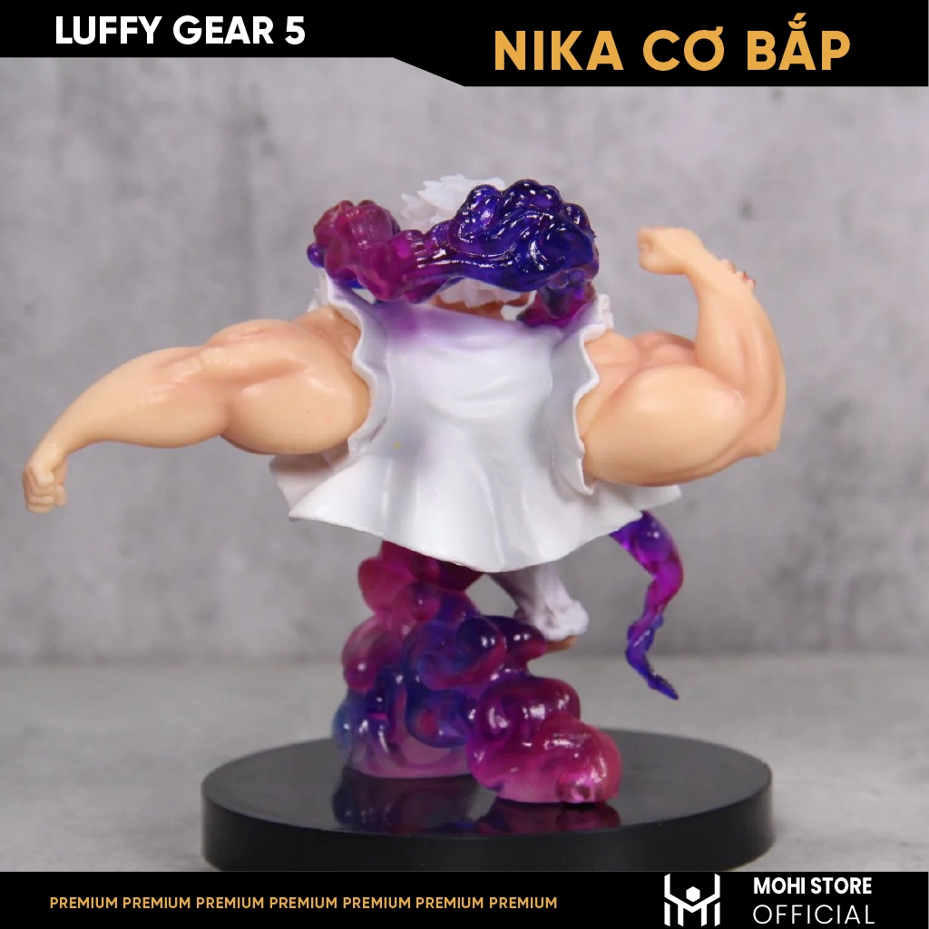 Mô hình One Piece - Figure Luffy Gear 5 Nika bản cơ bắp cao 11cm no BOX