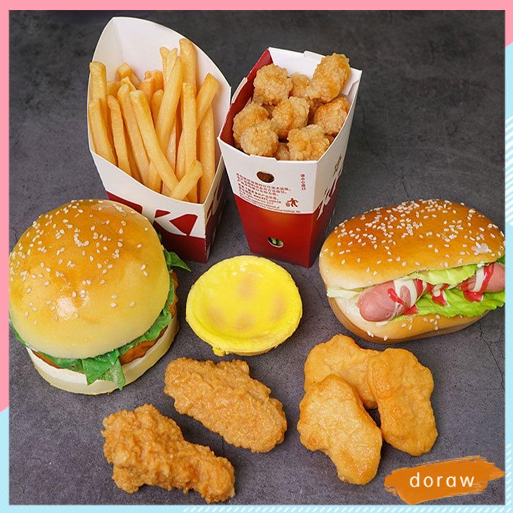 Mô Hình Thức Ăn Nhân Tạo Dùng Trưng Bày Bánh Hamburger / Khoai Tây Chiên