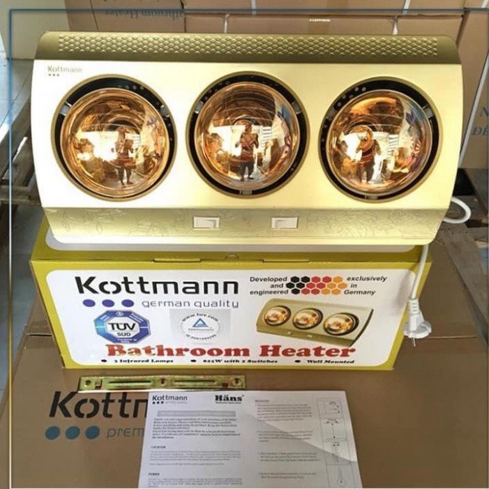 Đèn sưởi nhà tắm KOOTMAN [ 3 Bóng , 2 Bóng ] sưởi ấm cho không gian lạnh