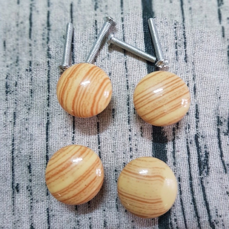 NÚM TỦ NHỰA GIẢ GỖ CÁC MÀU- TẶNG KÈM VÍT