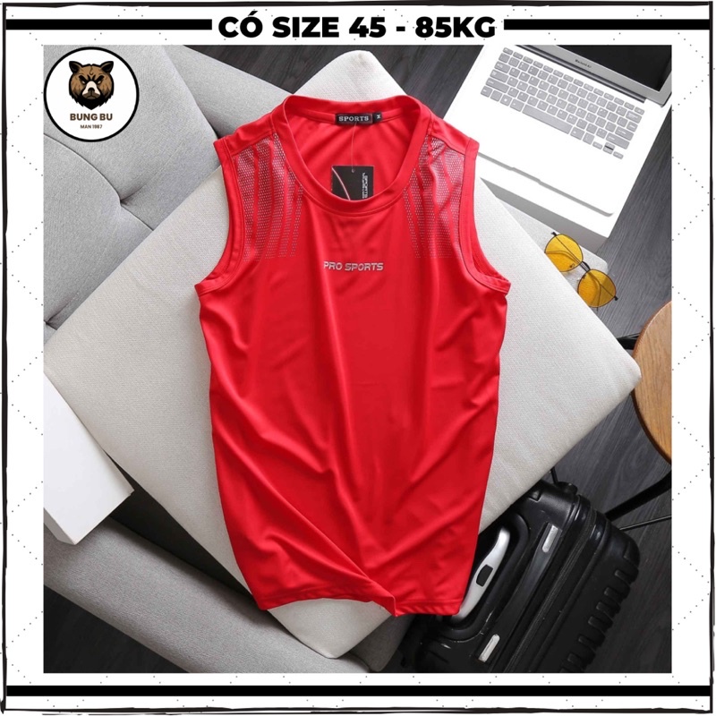 Áo ba lỗ nam cao cấp mặc ở nhà tập gym vải thun lạnh thoáng mát big size kiểu basic sát lách