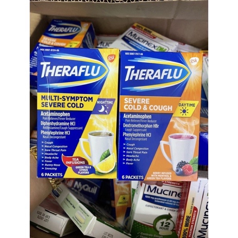 Trà theraflu Mỹ, 🇺🇸hương chanh mật ong