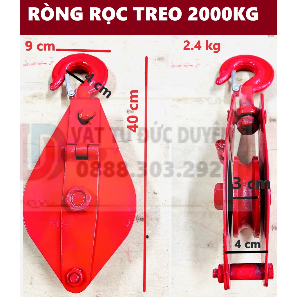 Ròng Rọc Pully 2000 kg- 2 Tấn