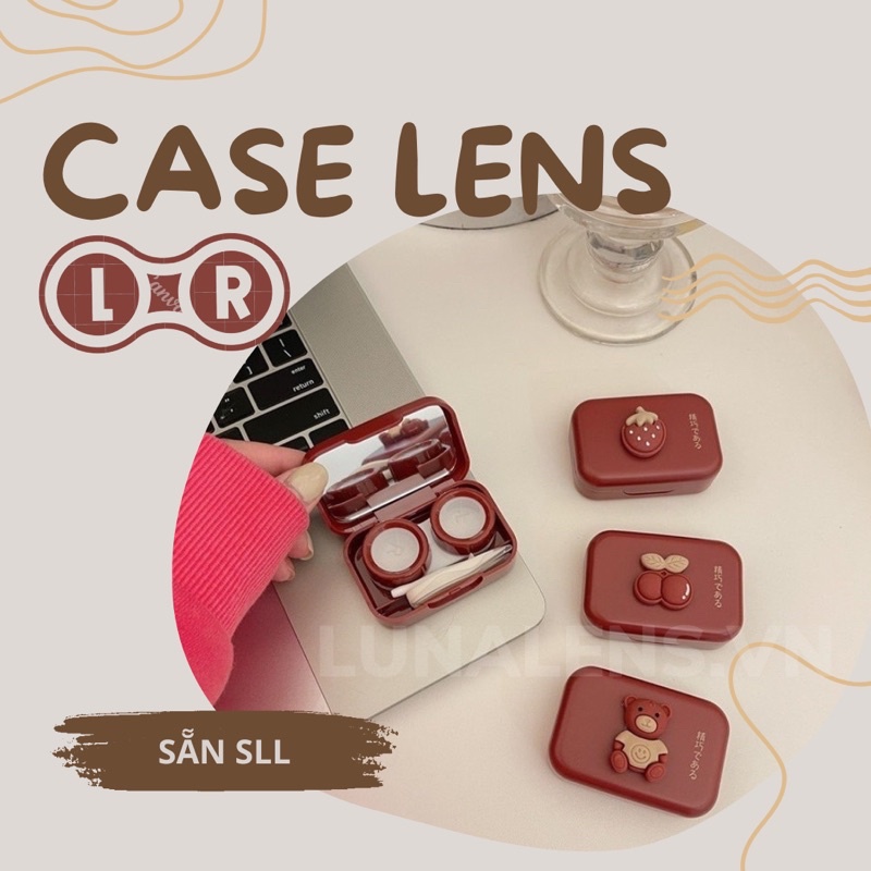KHAY HỘP ĐỰNG KÍNH ÁP TRÒNG LENS MẮT RED CASE KÈM DỤNG CỤ HỖ TRỢ ĐEO - GIAO MÀU NGẪU NHIÊN