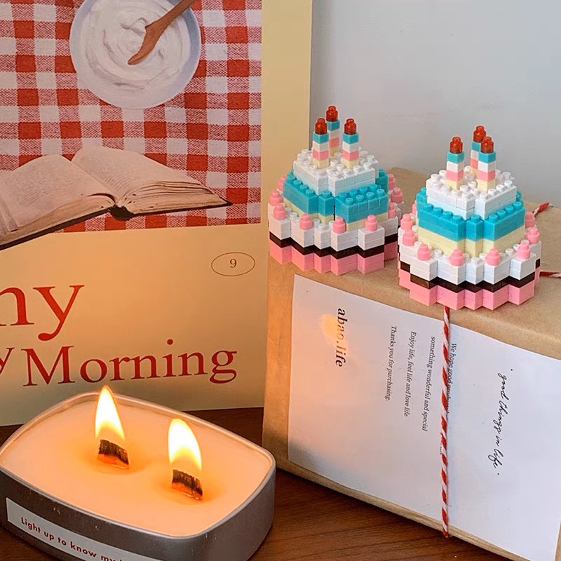 Mô Hình Lắp Ghép Hộp Bánh Sinh Nhật Mini Quà Tặng | Set Đồ Chơi Lắp Ghép Bánh Gato Mini Dễ Thương