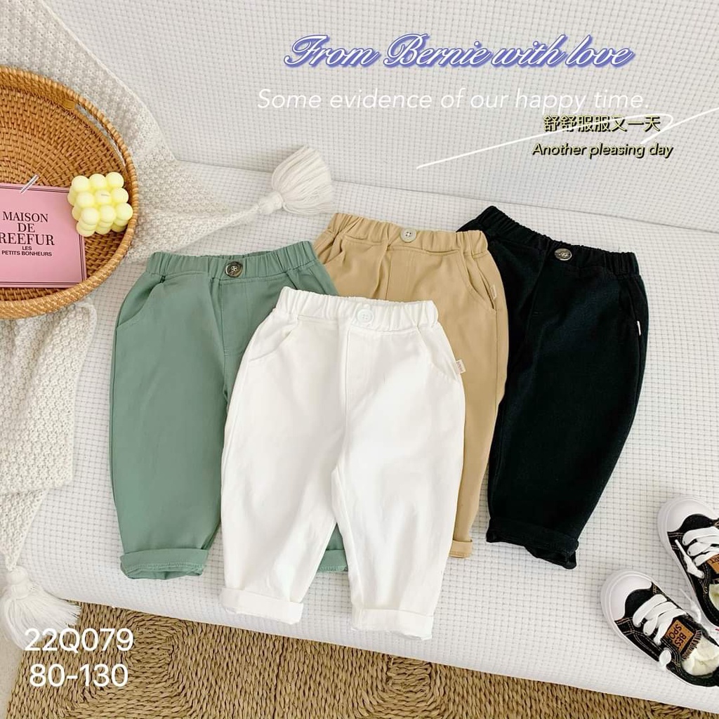 Quần Kaki Bassic BERNIE phong cách Hàn Quốc cho bé trai BE35