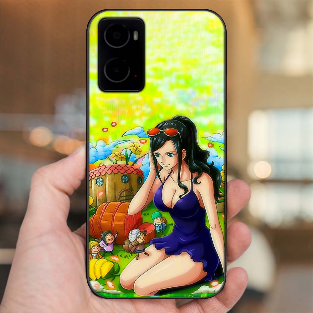 Ốp lưng Oppo A76 viền đen in hình Nico Robin One Piece Đảo Hải Tặc