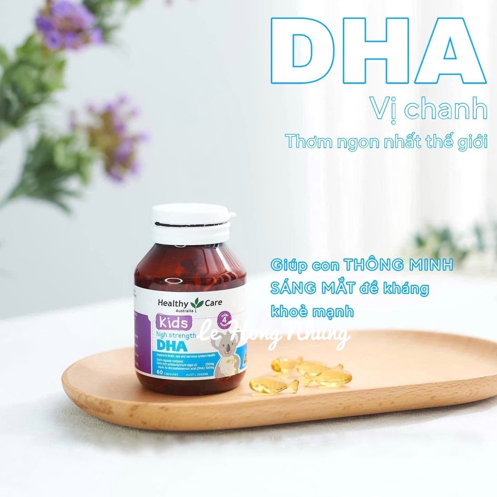 Viên uống DHA cho bé ⚡ CHÍNH HÃNG ⚡ Viên uống Bổ sung DHA của ÚC cho bé Healthy Care Kids DHA 60 viên